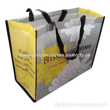 Eco-friendly Nonwoven PP Shopping Handbag, Recycling and Environment-friendly